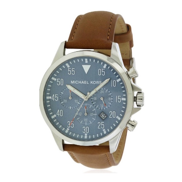 Michael Kors Leather 'Gage' Men’s Watch - Picture 4 of 6